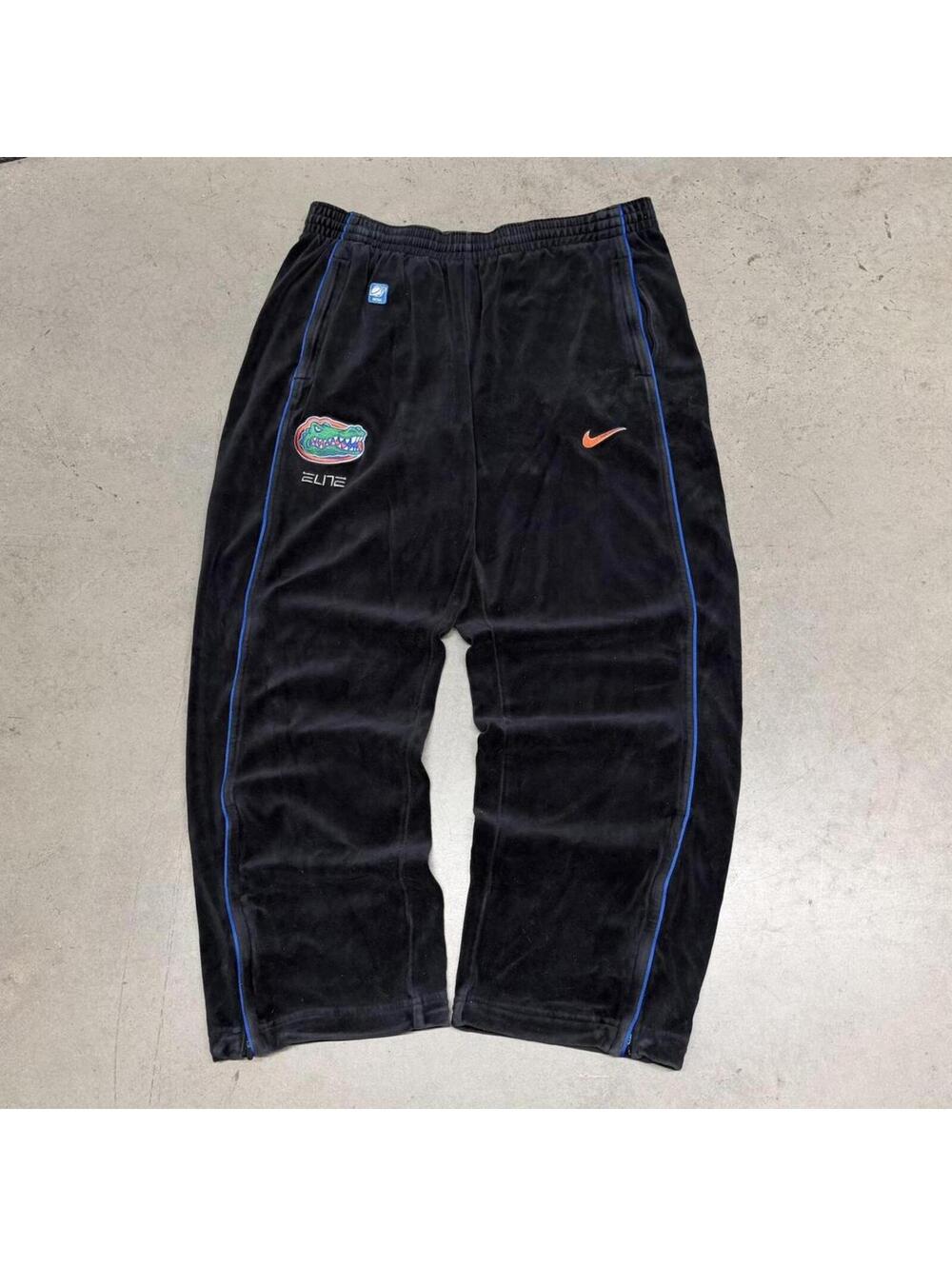 Vintage Nike University Of Florida Gators Black Velour Sweatpants Mens Large